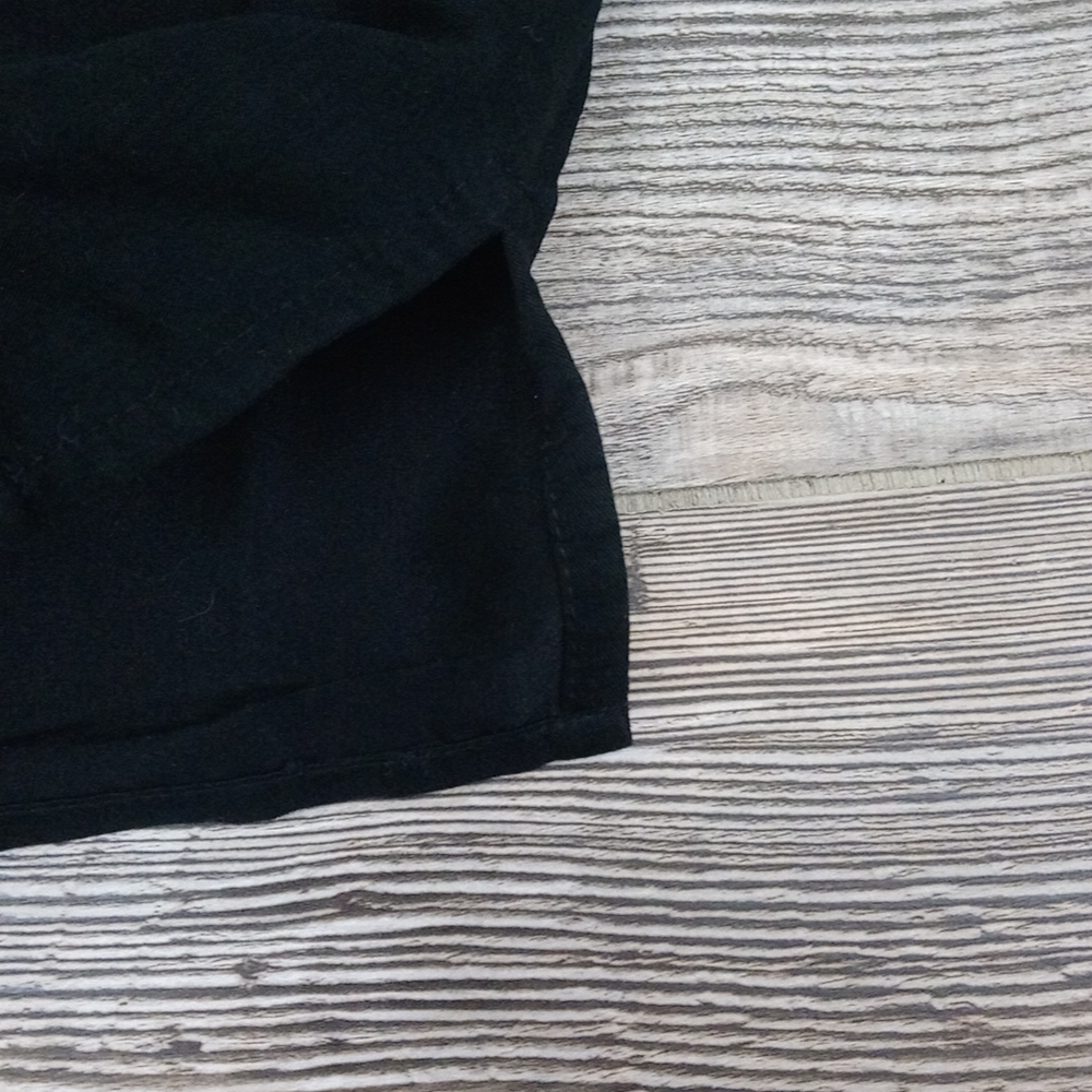 Solid Black Soft Long Sleeve Button Down Shirt To… - image 6